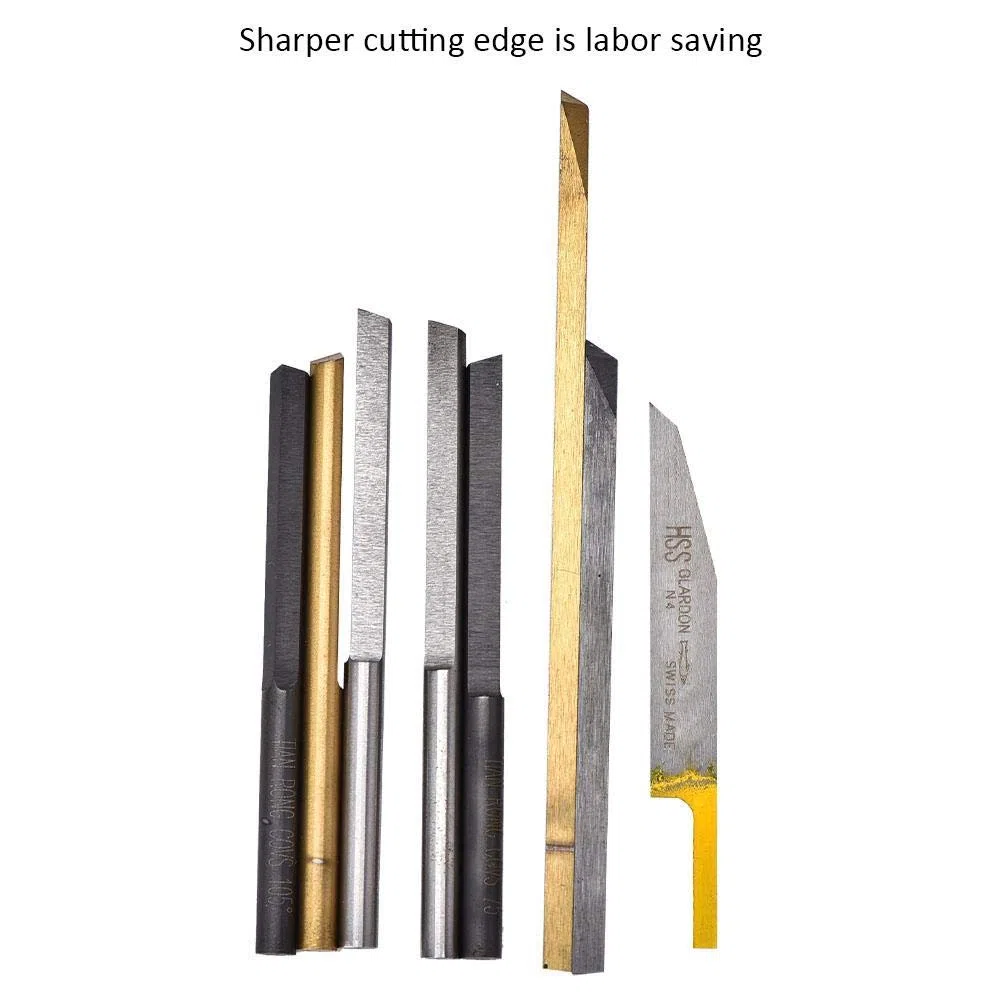 Kit de Bits de Coupe et Gravure, 8 Pièces Différentes Fonctions Machine à Impact Pneumatique en Métal, Ensemble de Fraise pour Sculpture, Coupe, Perçage - Outil de Bijoux