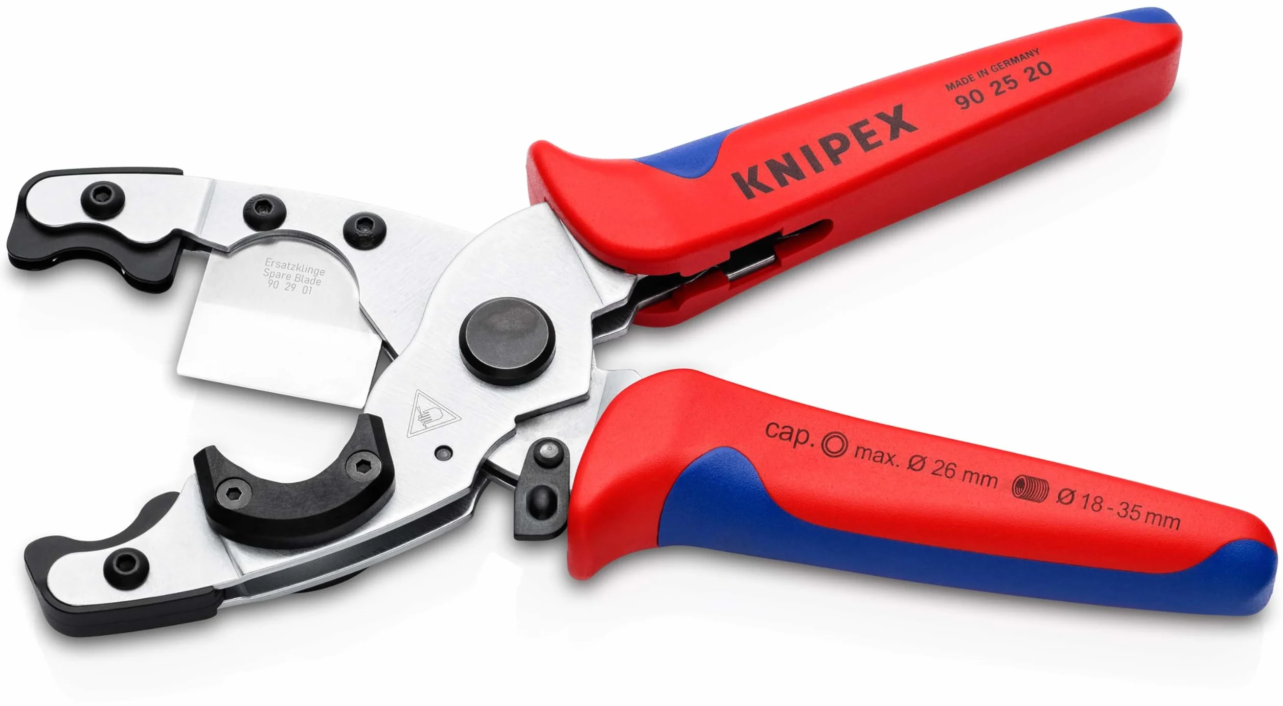 Knipex Coupe-tubes pour tubes PER et multicouche et gaines de protection chromée avec poignées multimatières 210 mm, 90 25 20