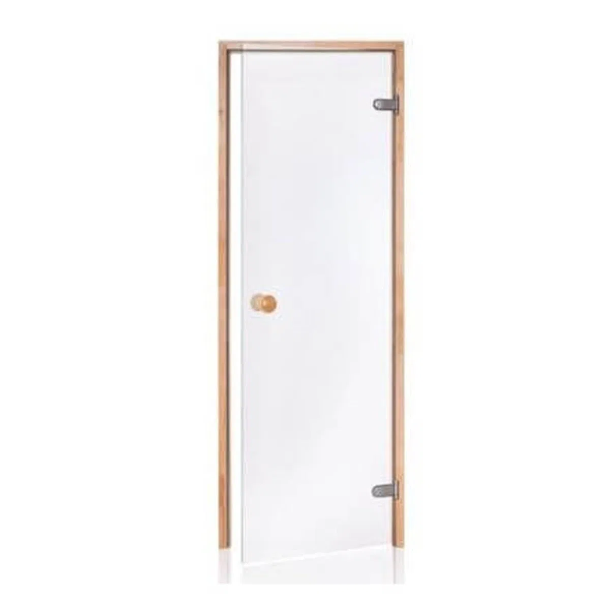 Porte de Sauna en Verre sécurite 8 mm Cadre en pin 60 x 190 Transparente