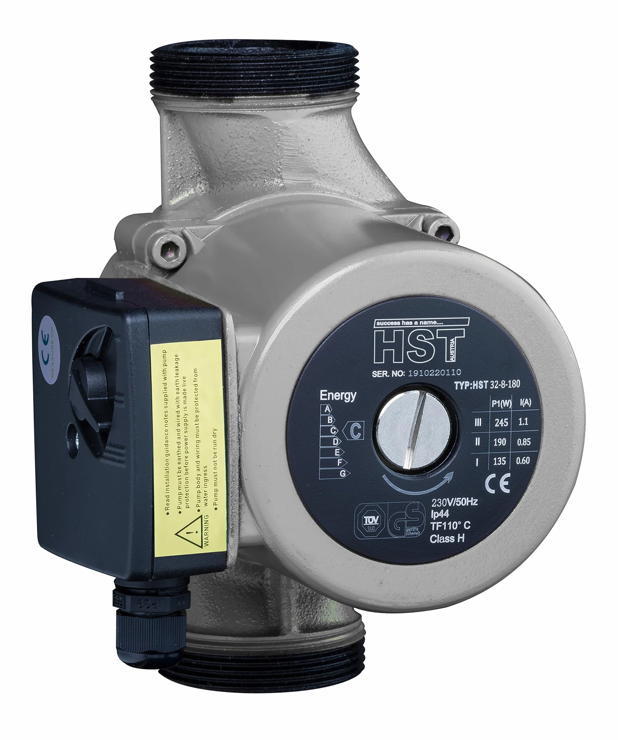 HST | Pompe de chauffage | Pompe de circulation | HST 32-80/180 mm | Hauteur de refoulement 8m