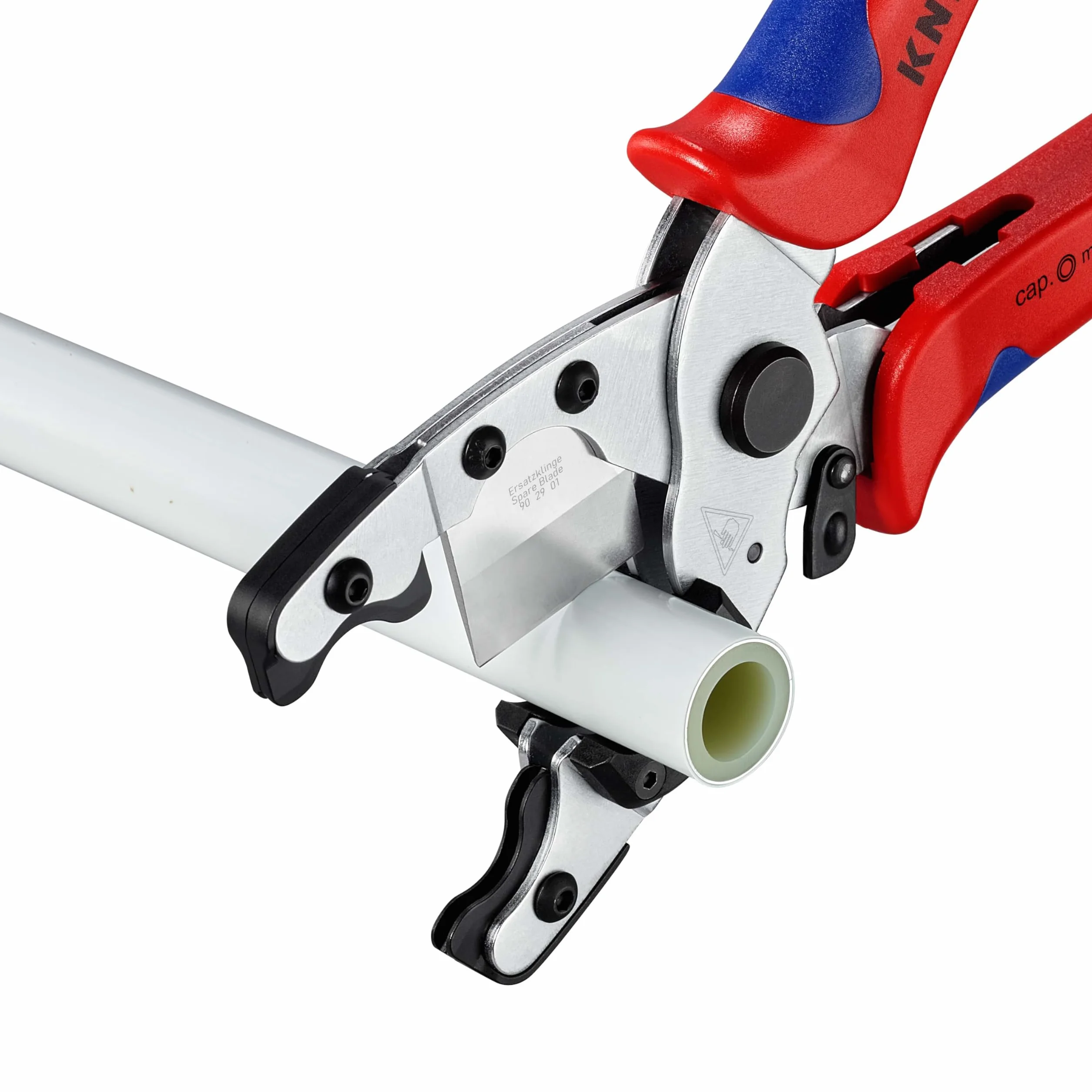 Knipex Coupe-tubes pour tubes PER et multicouche et gaines de protection chromée avec poignées multimatières 210 mm, 90 25 20