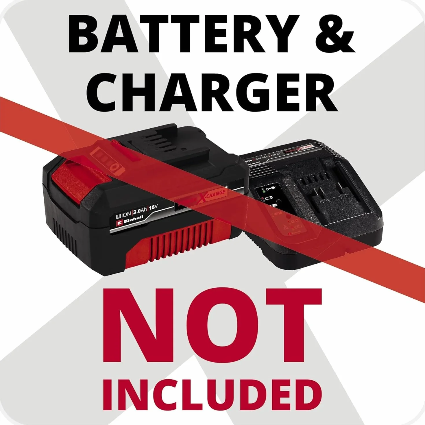 Einhell Pompe d’évacuation pour eaux claires sans fil GE-PP 18 RB Li-Solo Power X-Change (18 V, max. 2 bar, débit max. 3000 L/h, boîtier de batterie flexible) Livré sans Batterie ni Chargeur