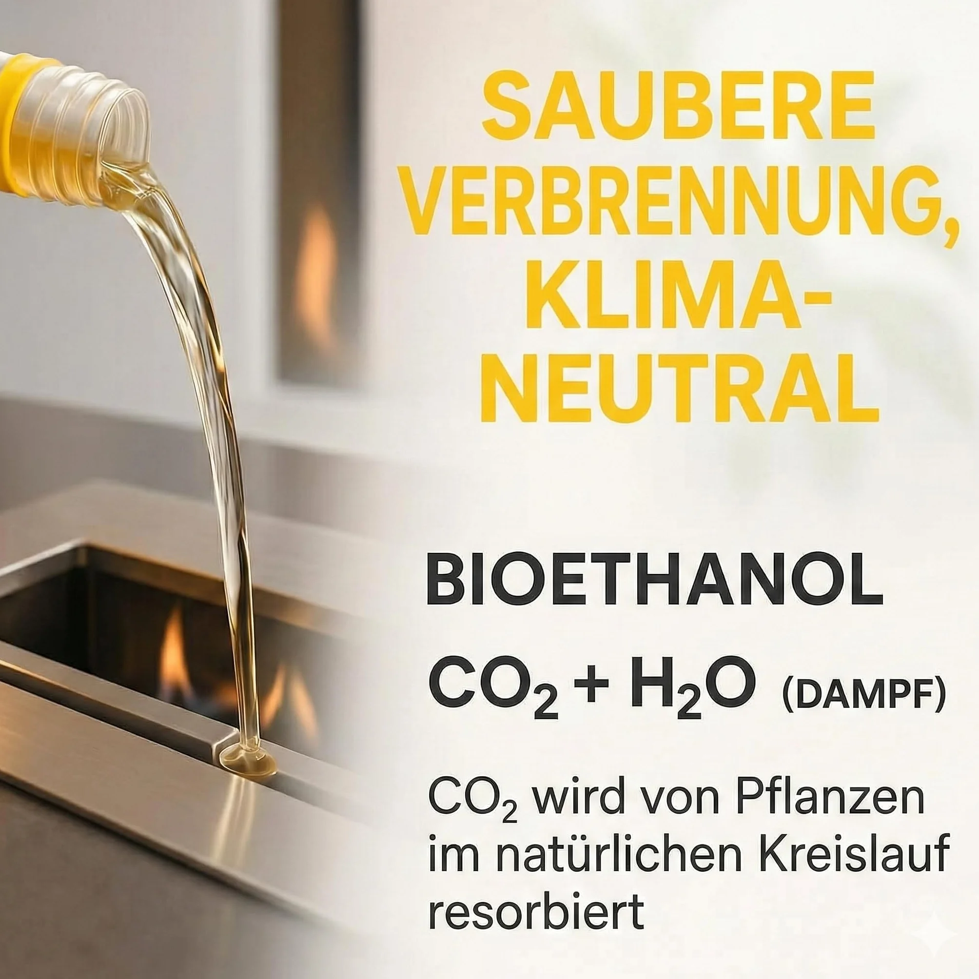 GiDeli Bioéthanol 25L Éthanol 96,6% Bio Alcool Inodore et Propre à Brûler pour Cheminées Intérieures et Extérieures