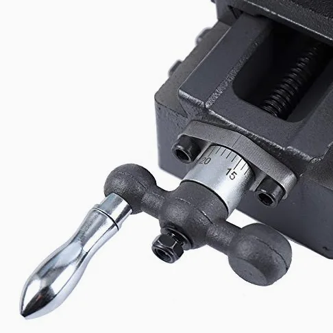 KATSU Étau Croisé de Perceuse à Colonne 100mm, Industriel Robuste Pilier Banc Perceuse 2 Axes Mécanicien Cross Slide Étau Pince pour Atelier Fraiseuse Machines
