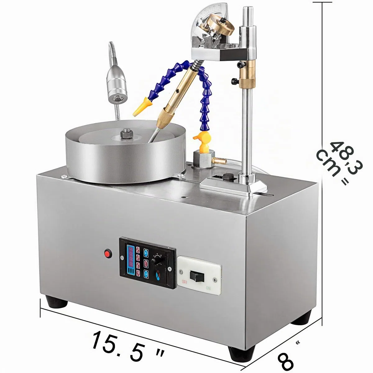 VEVOR Polisseuse Gemmes Machine de Polissage de Bijoux 2800RPM Machine de Polissage de Roche à Facettes Gemmes Machine de Polissage de Tampon Polisseuse de Roche