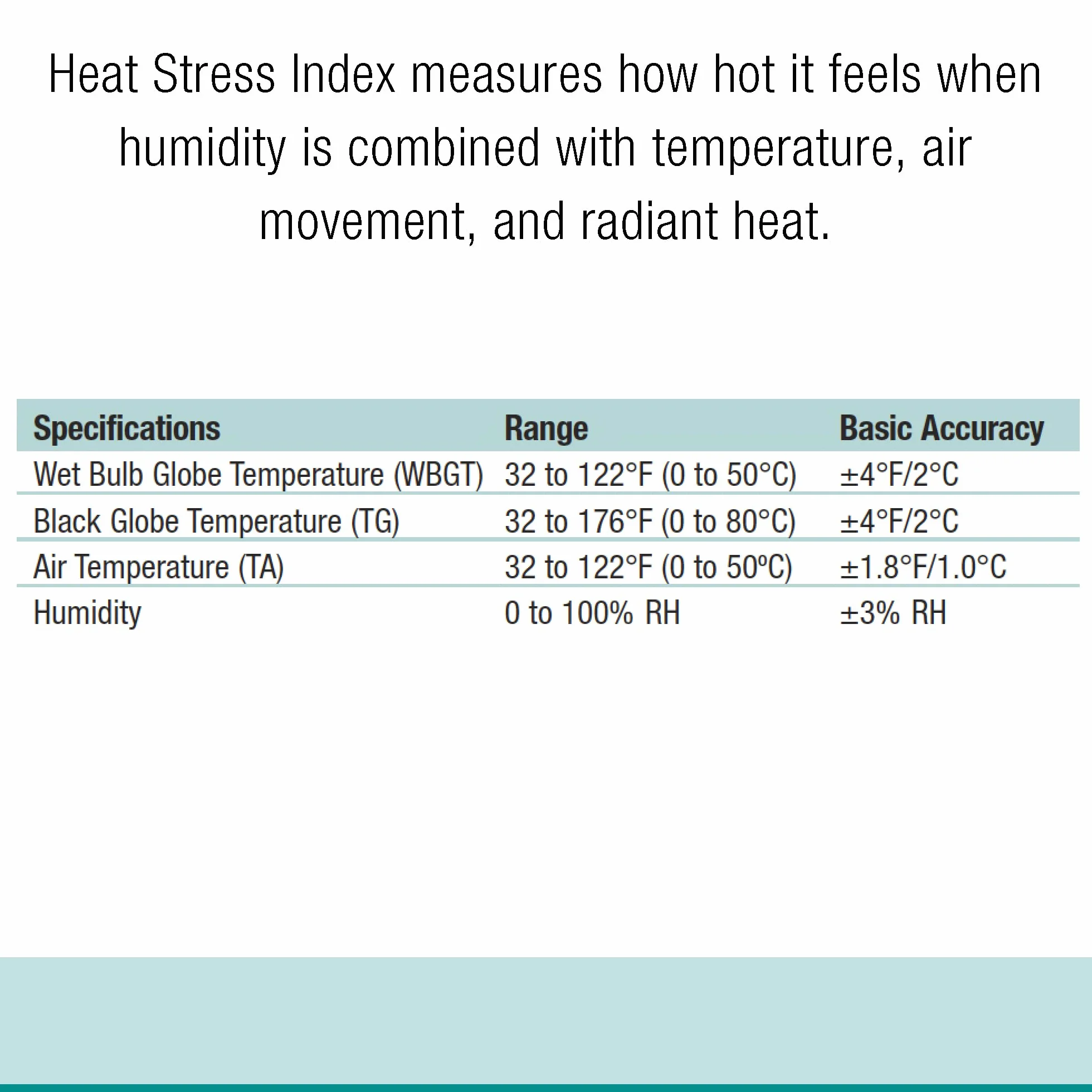 Extech HT30 Testeur De Contrainte Thermique WBGT
