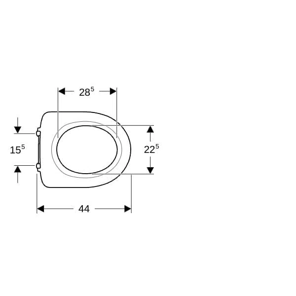 Geberit iCon siège, blanc, sans barrière, fixation par le haut, 501.875.00.1