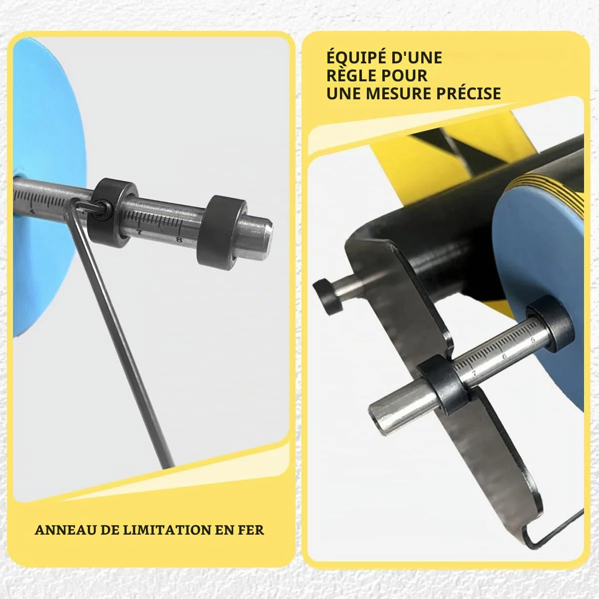 Applicateur de Ruban Adhésif de Sol, Machine de Marquage de Ruban à Poussée Manuelle, Utilisé pour le Marquage au Sol, La Protection de Décoration et La Pose, Applicateur de Ruban de Sol en Métal