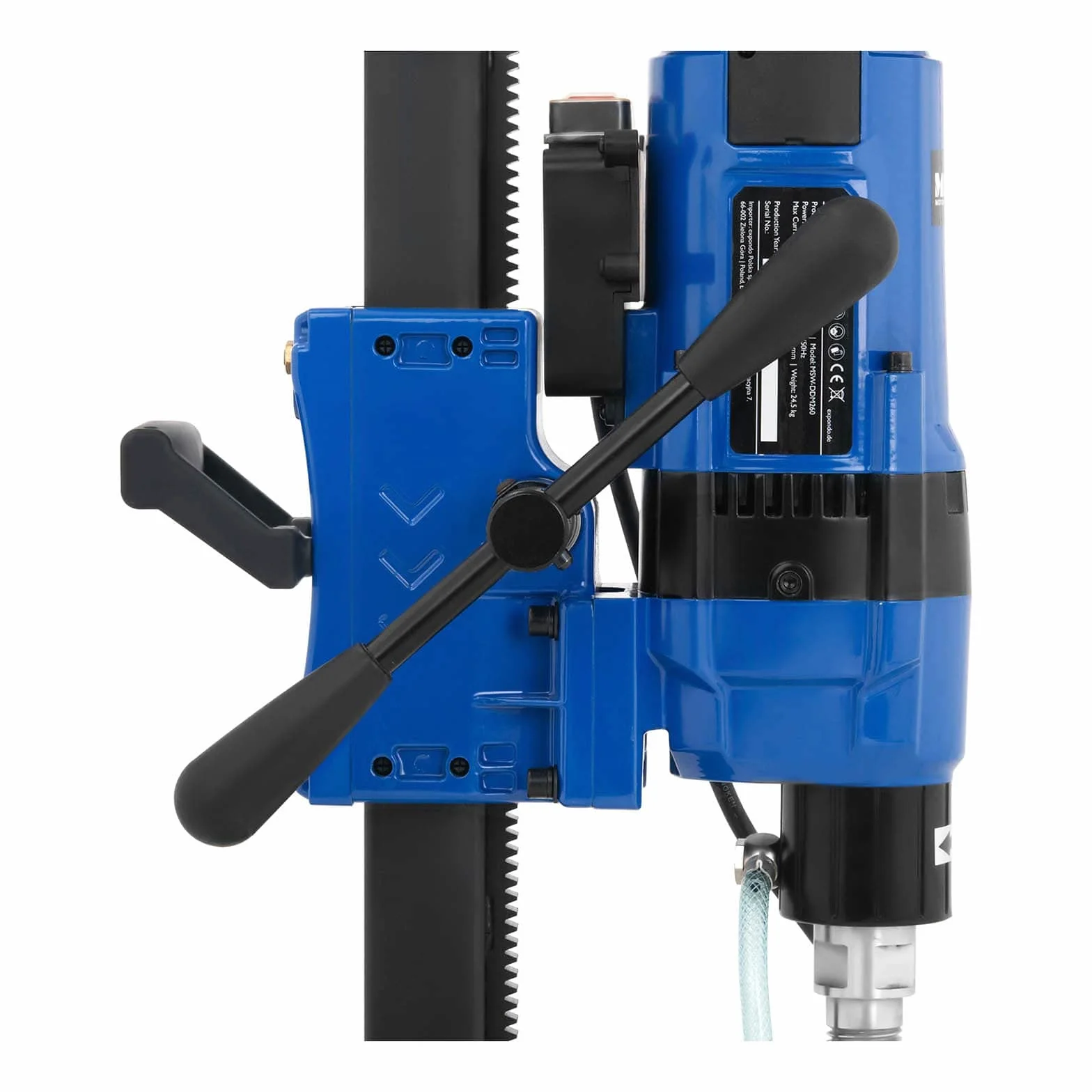 MSW Carotteuse Diamant Béton À Sec Eau Portative Perceuse MSW-DDM260 (4 000 W, 750 tr/min, ø 260 mm max., Système De Refroidissement Par Eau, Cordon Avec Protection PRCD)