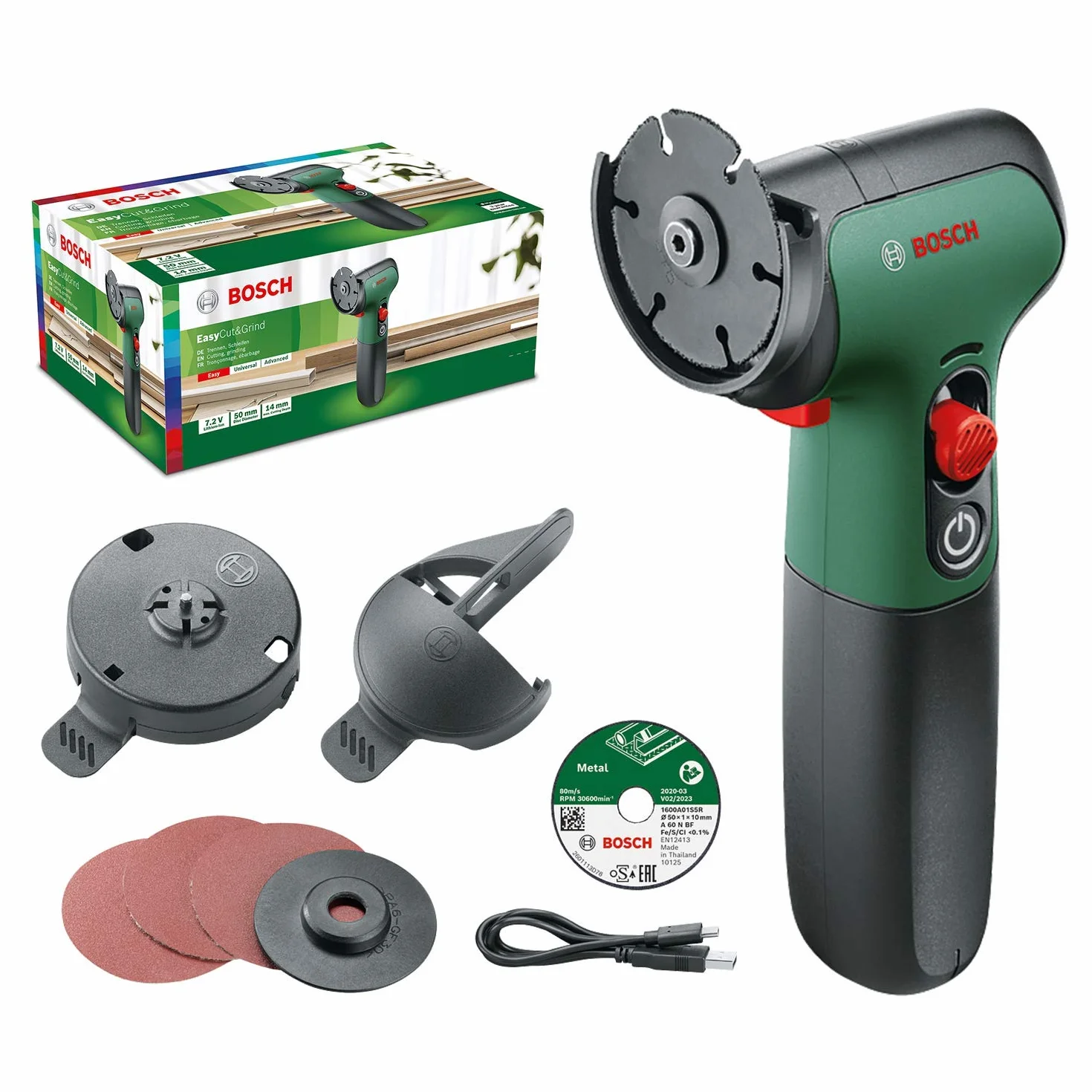 Meuleuse d’angle sans fil Bosch - EasyCut&Grind (batterie 2,0 Ah, 7,2 V, dans boîte carton)