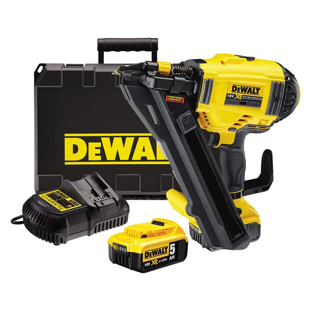 DeWalt Lot de Cloueuse, 1, jaune – Noir, dcn693p2 Batterie