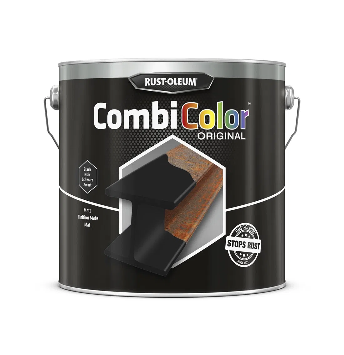 Rust-Oleum Combicolor, une protection supérieure en métal, 2.5 kg, noir mat, 1
