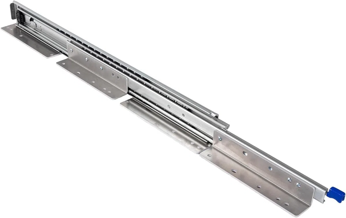 BRASOM Coulisses de tiroir - Glissières de tiroir 300mm, 250kg, 30cm, avec montage au sol et supports de tiroir, Heavy Duty, verrouillage des coulisses, roulement à billes, gauche et droite