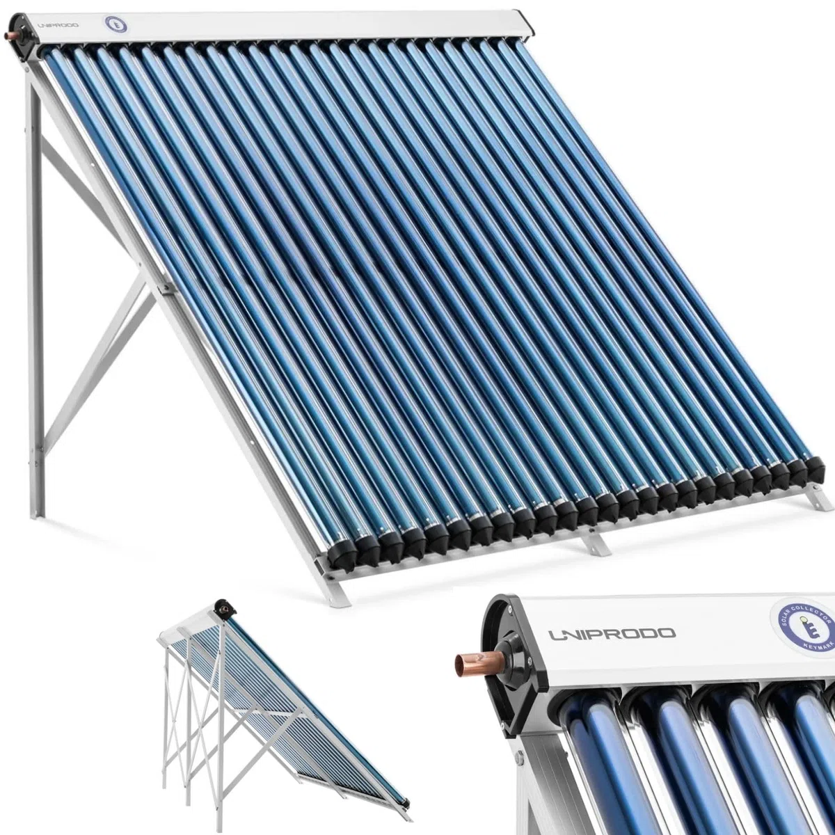 UNI_STC_03 Capteur solaire à tubes sous vide Solaire thermique 24 tubes 200-240 L 1.92 m² -45 à 90 °C Capteur solaire thermique à tubes sous vide