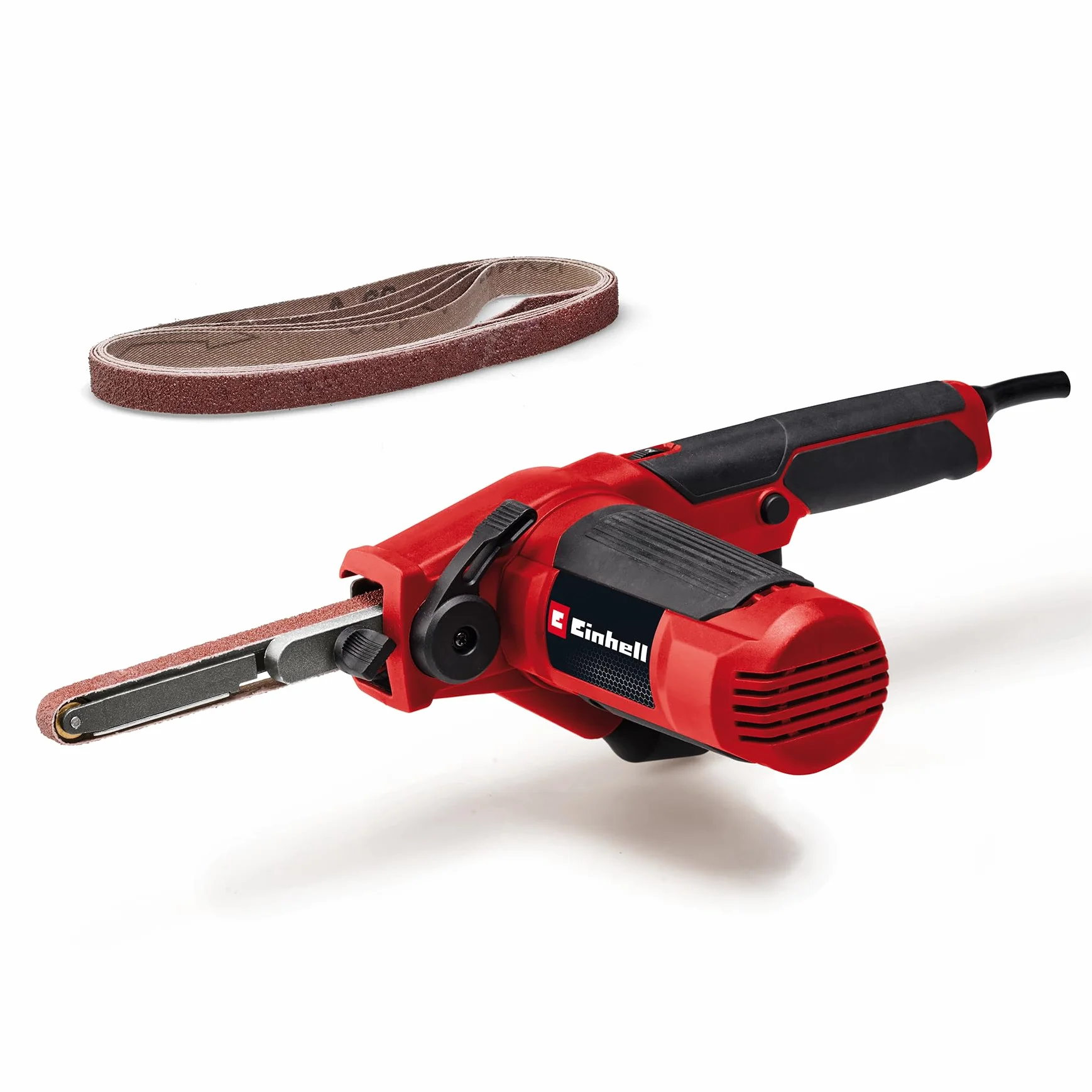 Einhell Lime à bande TC-BF 500 E (500 W, vitesse jusqu’à 1 700 m/min, fonction de marche continue, système d’aspiration des poussières intégré, variateur électronique, avec jeu de 6 bandes abrasives)