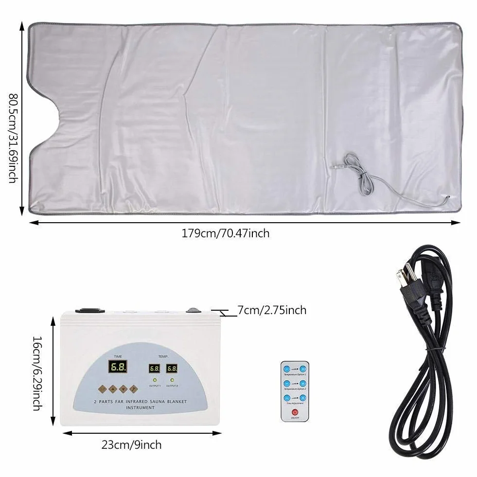 Oxford Sauna Chauffage Couverture Sauna Infrarouge Lointain (FIR) pour spa à domicile avec télécommande