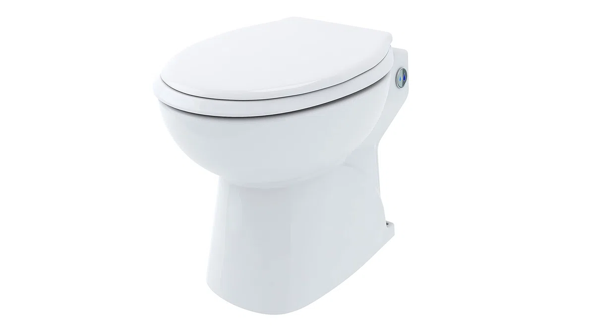 Silence - WC Broyeur Silencieux, Double Chasse Éco, Cuvette Anticalcaire, Abattant Antibactérien Frein de Chute, Relevage 3m Vertical, 40m Horizontal, 500W, Fabrication FR, Garantie 2 Ans