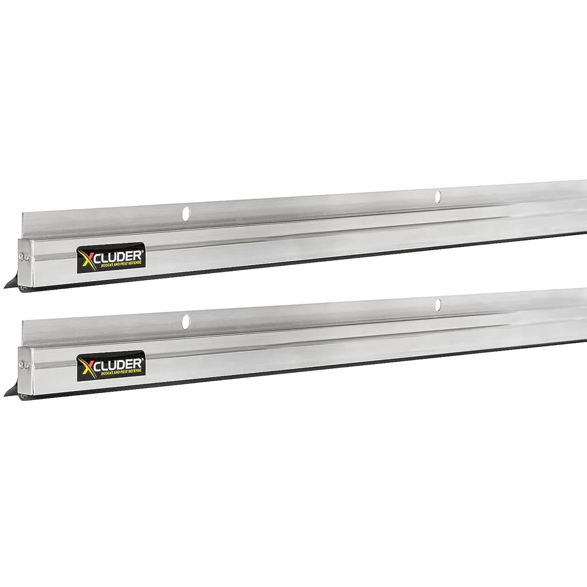 Xcluder Lot de 2 balayages de Porte à Profil Bas de 91,4 cm en Aluminium – Scelle Les rongeurs et Les parasites, étanchéité améliorée Contre Les intempéries, Facile à Installer, Protection Contre Les