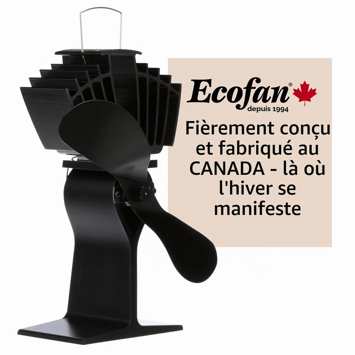 Ecofan AirMax Ventilateur de poêle – Design Classique Puissant – 175 CFM – Idéal pour Poêles à Bois – Ventilateur Thermique pour une Circulation d’Air Efficace & des Économies de Combustible