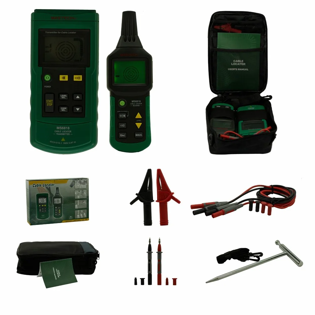 Mastech MS6818 Détecteur de câbles numérique portable professionnel