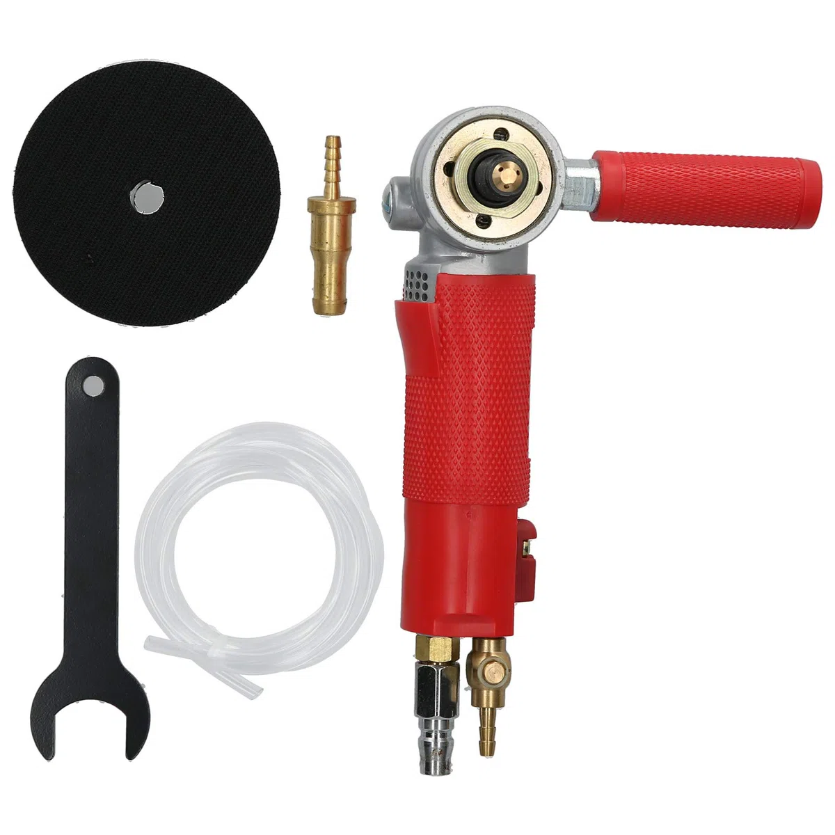 Polisseuse à Air Humide, Meuleuse Pneumatique à Eau 4 Pouces avec Réglage 3 Vitesses 4300 tr/min pour Granit Marbre Pierre Travaux de Carrosserie