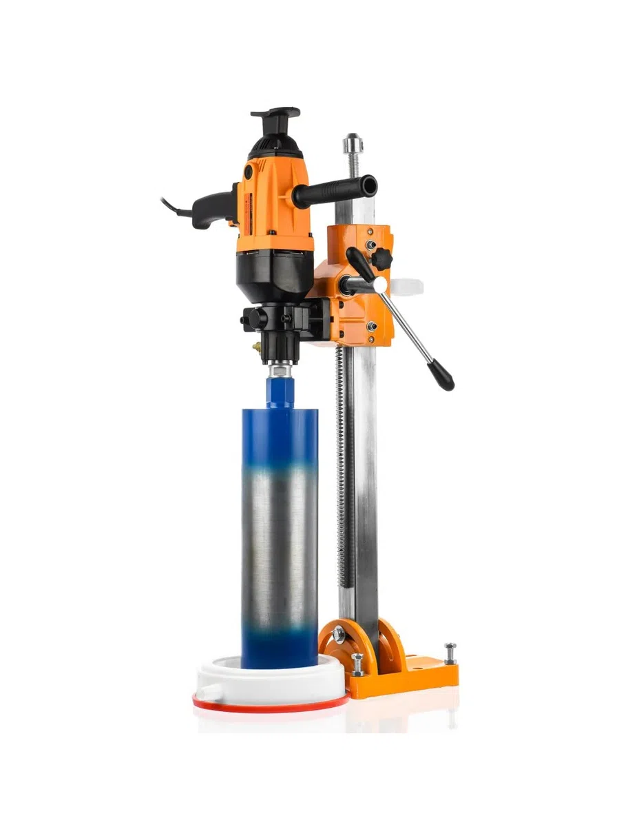MELVER MV-155C Foret à béton professionnel avec support Carotteuse Perceuse à colonne Mandrin d'établi Perceuse de forage dans le béton