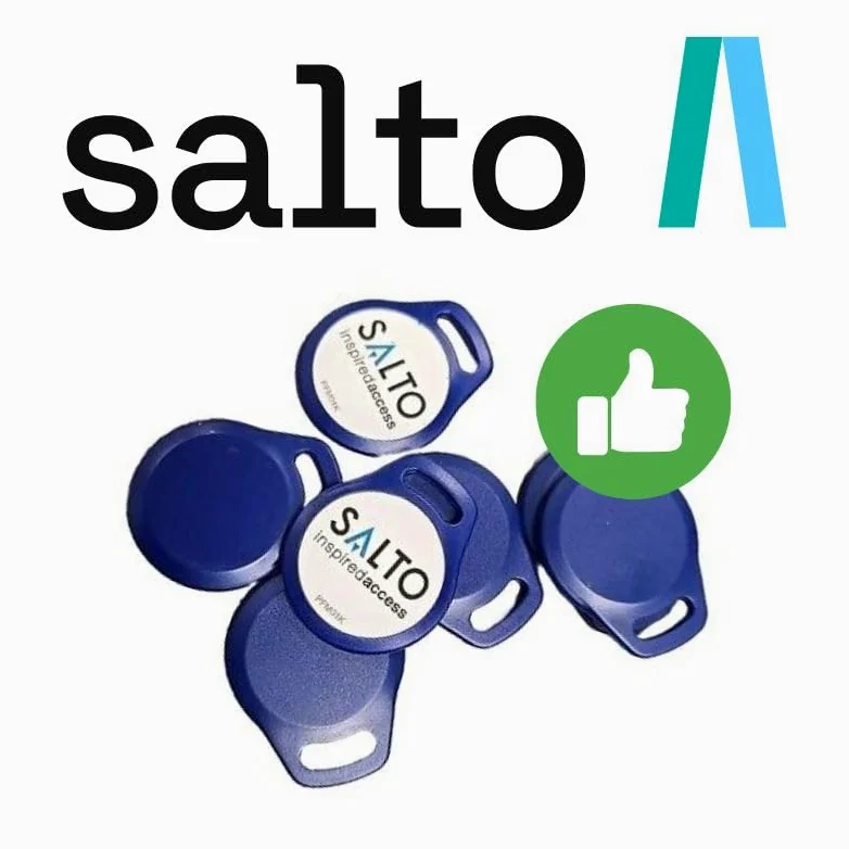 10 x Transpondeur Salto 4K Porte-Clés RFID avec 4 KB Mémoire pour Serrures Électroniques et Cylindres de Fermeture
