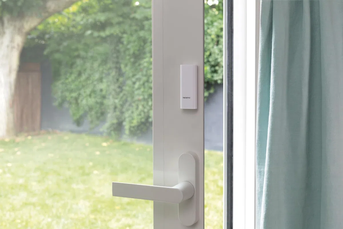 Netatmo Détecteurs d’Ouverture Intelligents pour Portes et Fenêtres, sans Fil, monoblocs, Lot de 3, détection des Vibrations - DTG-FR