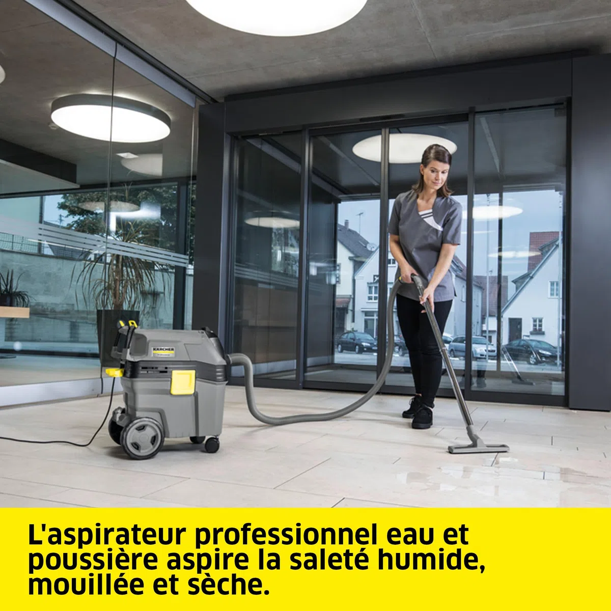 KÄRCHER Aspirateur Eau et poussières NT 30/1 AP L, Max. 1380 W, Filtre plissé Plat, réservoir : 30 l, Tuyau : 2,5 m, suceur pour sols humides/secs (300 mm), suceur de Fentes