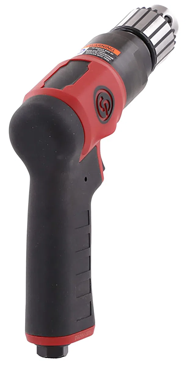 Chicago Pneumatic CP9285C - Perceuse pneumatique, 3/8" (10 mm), mandrin à clé, poignée pistolet, 0,62 HP/460 W, couple de décrochage 1,2 m lbf/5,5 NM, 3000 tr/min, perceuse à main, outils électriques