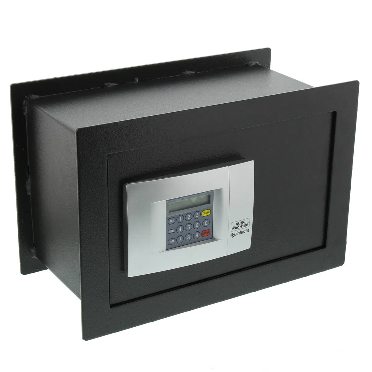 BURG-WÄCHTER Coffre-fort mural avec serrure à code électronique, Point-Safe, Encastrable, pour montage mural, 10,3 l, 14,7 kg, PW 3 E, Noir