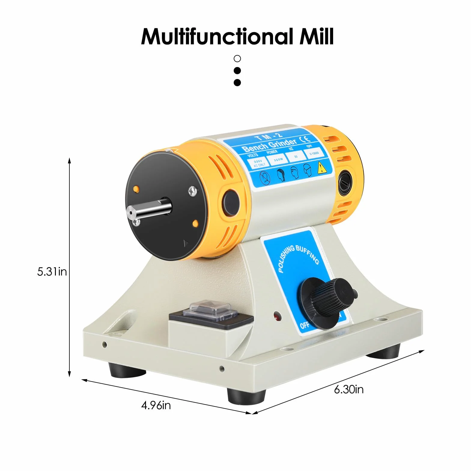 Machine de polissage de polisseur de banc 350W Touret a polir 10000 tr/min Petite à graver le bois Machine de meulage de bijoux Rectifieuse Pour la sculpture sur jade, la sculpture sur bois