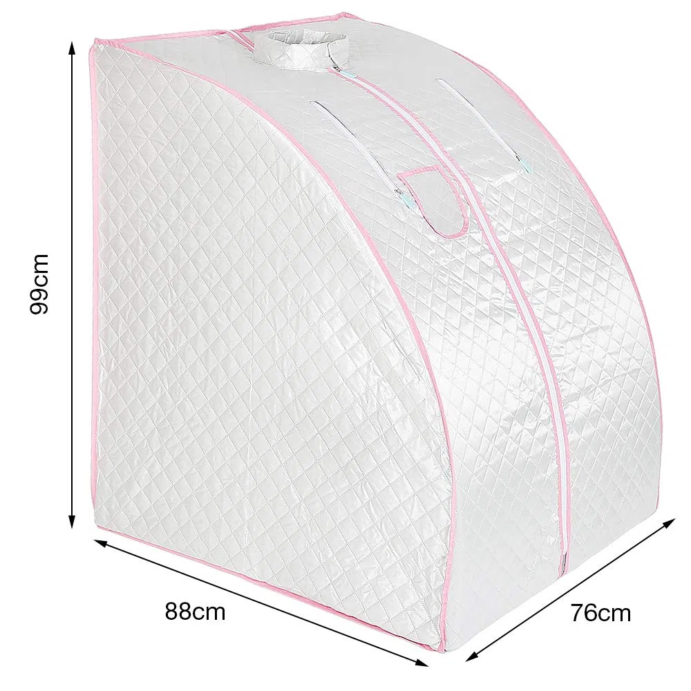 1000W Sauna à vapeur,Portable Home Sauna Infrarouge Spa Tente 98x70x80cm (Argent)