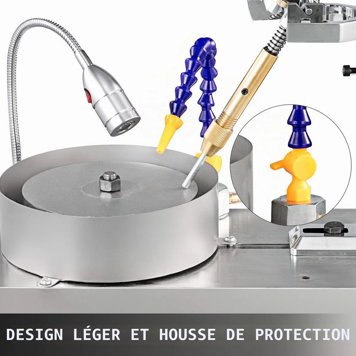 VEVOR Polisseuse Gemmes Machine de Polissage de Bijoux 2800RPM Machine de Polissage de Roche à Facettes Gemmes Machine de Polissage de Tampon Polisseuse de Roche