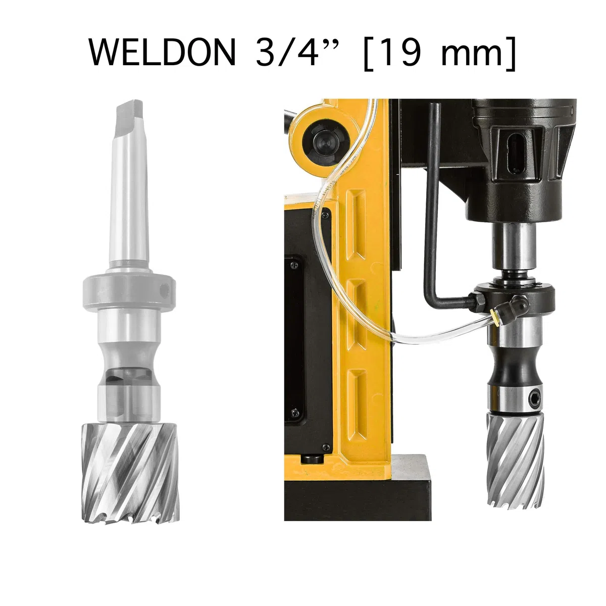 MELVER Fraise HSS à tige Weldon 19 mm [3/4"] Profondeur de coupe 30 mm (43)