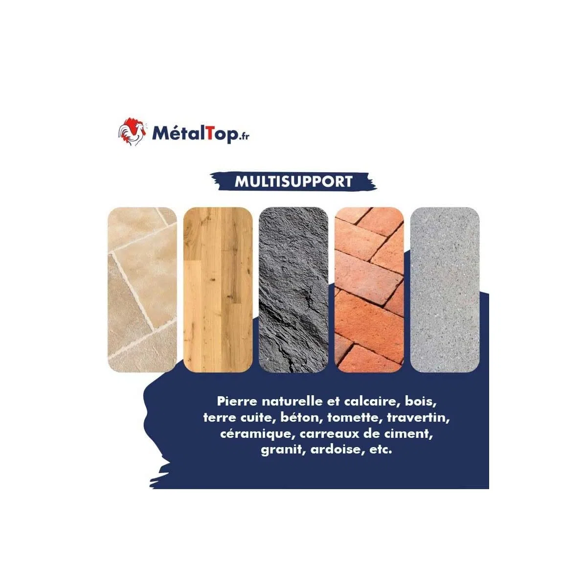 Metaltop - Peinture Sol Beton - Gris poussière - RAL 7037-1 L - Protection et décoration pour sols en béton ou ciment