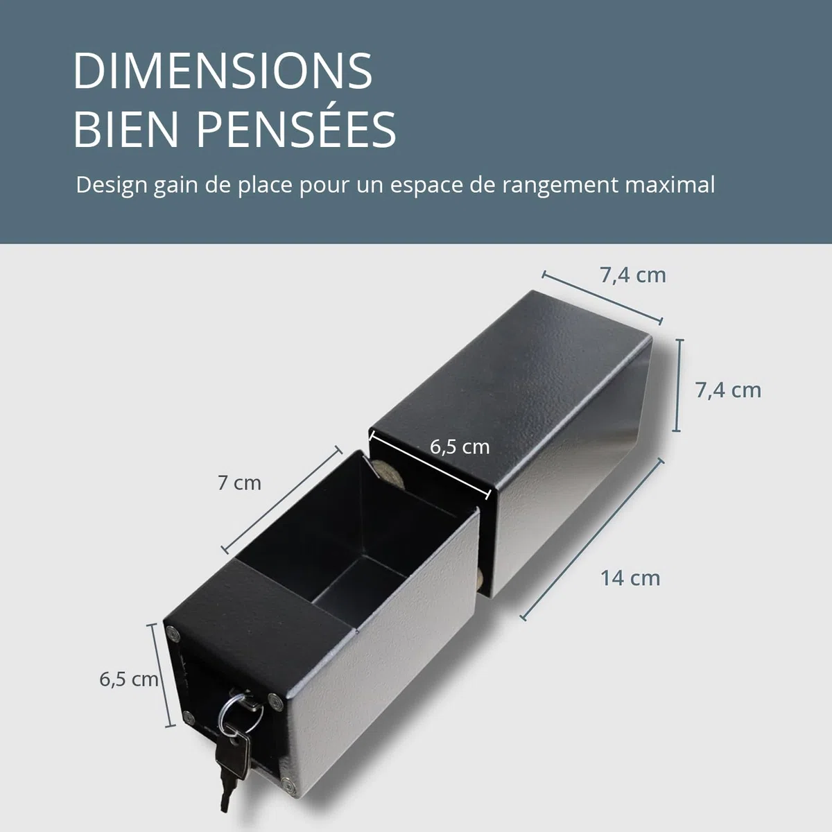 Coffre-fort pour prise de courant, coffre-fort avec 1 prise, ouverture magnétique et serrure spéciale, coffre-fort mural pour ranger de manière invisible, compartiment secret pour argent