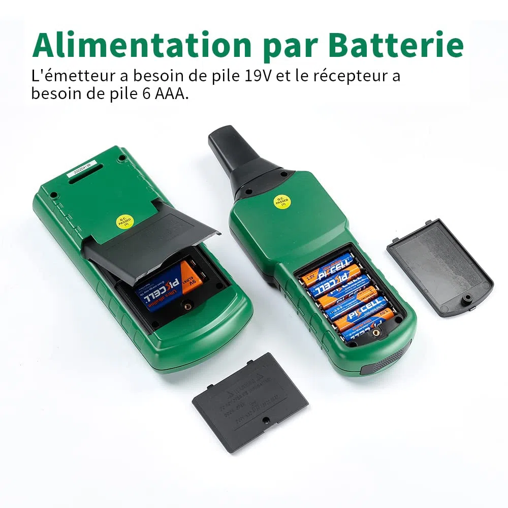 Seesii Localisateurs de Tuyaux Détecteur de Câble Électrique Détecteur de Tuyau Multifonction Recherche Testeur de Câble (MY6818)