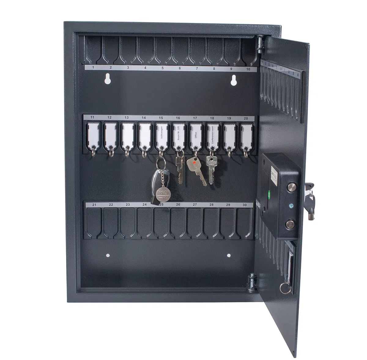 PAVO – Armoire à clés Haute sécurité Magnettag pour 50 clés – Gris foncé, 8013876