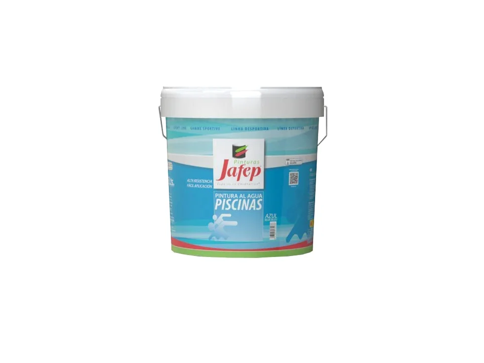 JAFEP - Peinture spéciale piscine finition mate – Résiste aux UV, produits chimiques et immersion – Application facile sur béton – 15 L Blanc