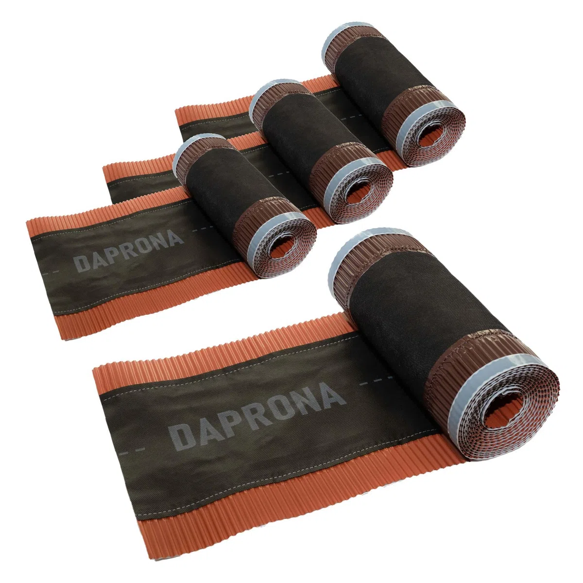 4x Bande de Faîtage 5m x 390mm Rouge RAL 8004, Colle Butyle Étanche