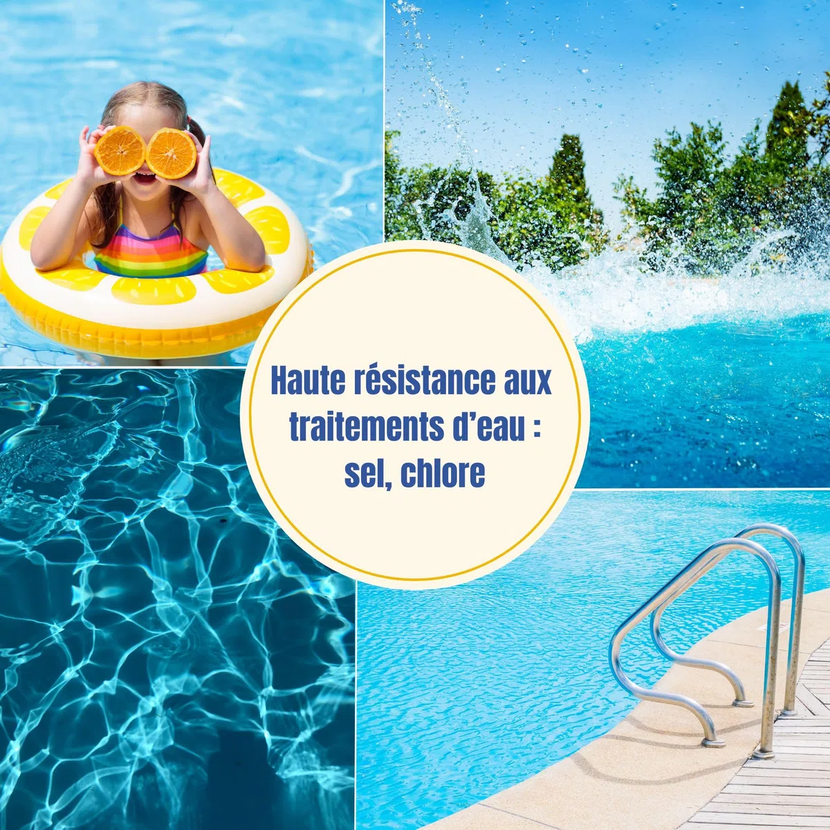 PINTURAS DECOLOR Peinture Piscine, bassin béton - Imperméable - Excellente résistance aux UV, à l'eau chlorée - 8L Bleu