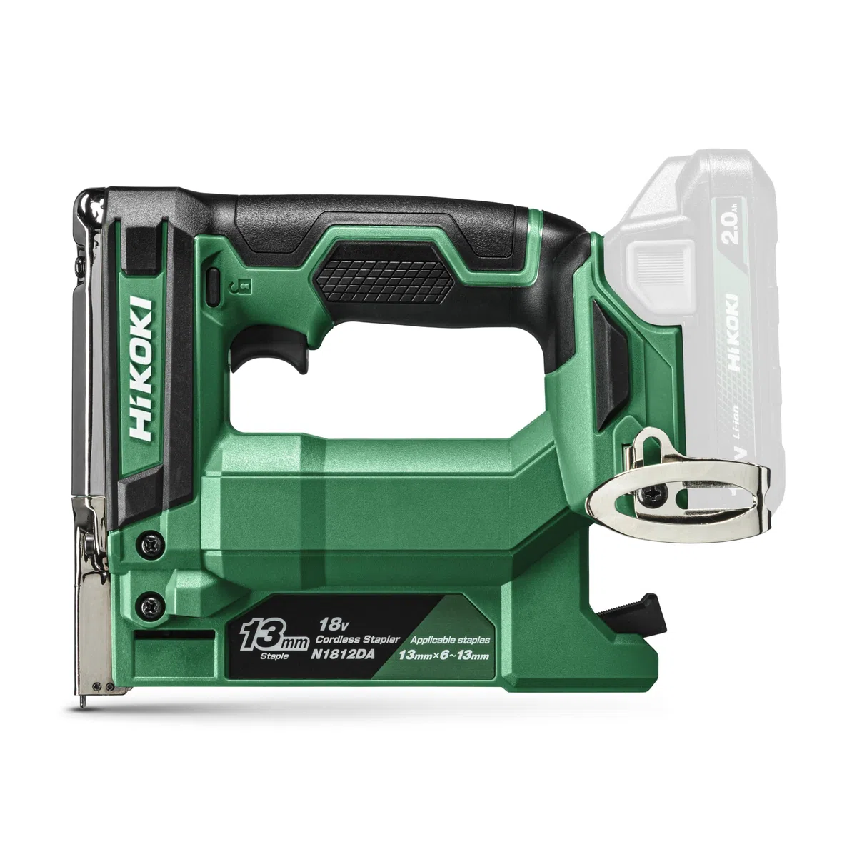 HiKOKI Agrafeuse sans fil - 18 V, 6-13 mm, chargeur de 150 agrafes - Li-Ion, lumière LED, tir rapide, verrouillage contre les tirs à sec, résistant à la poussière, poignée ergonomique - légère et