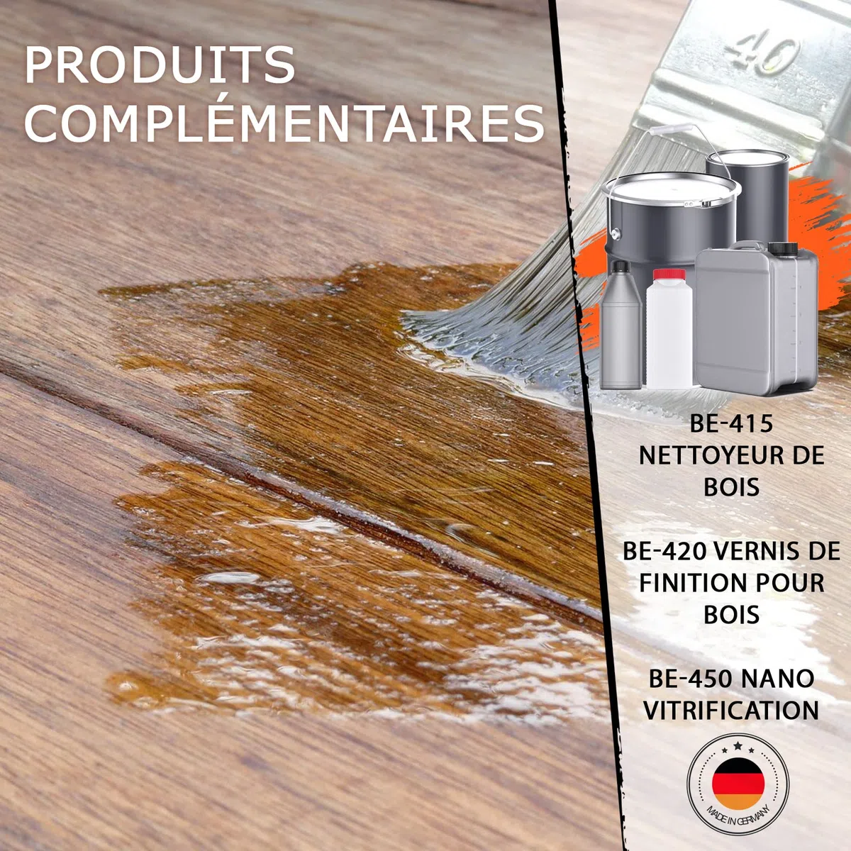 BEKATEQ BE-205 Huile pour teck 10l incolore I Saturateur bois exotiques & durs I Entretien du bois: parquet, terrasse, salon de jardin exterieur & interieur I Sans solvants, résistant aux intempéries