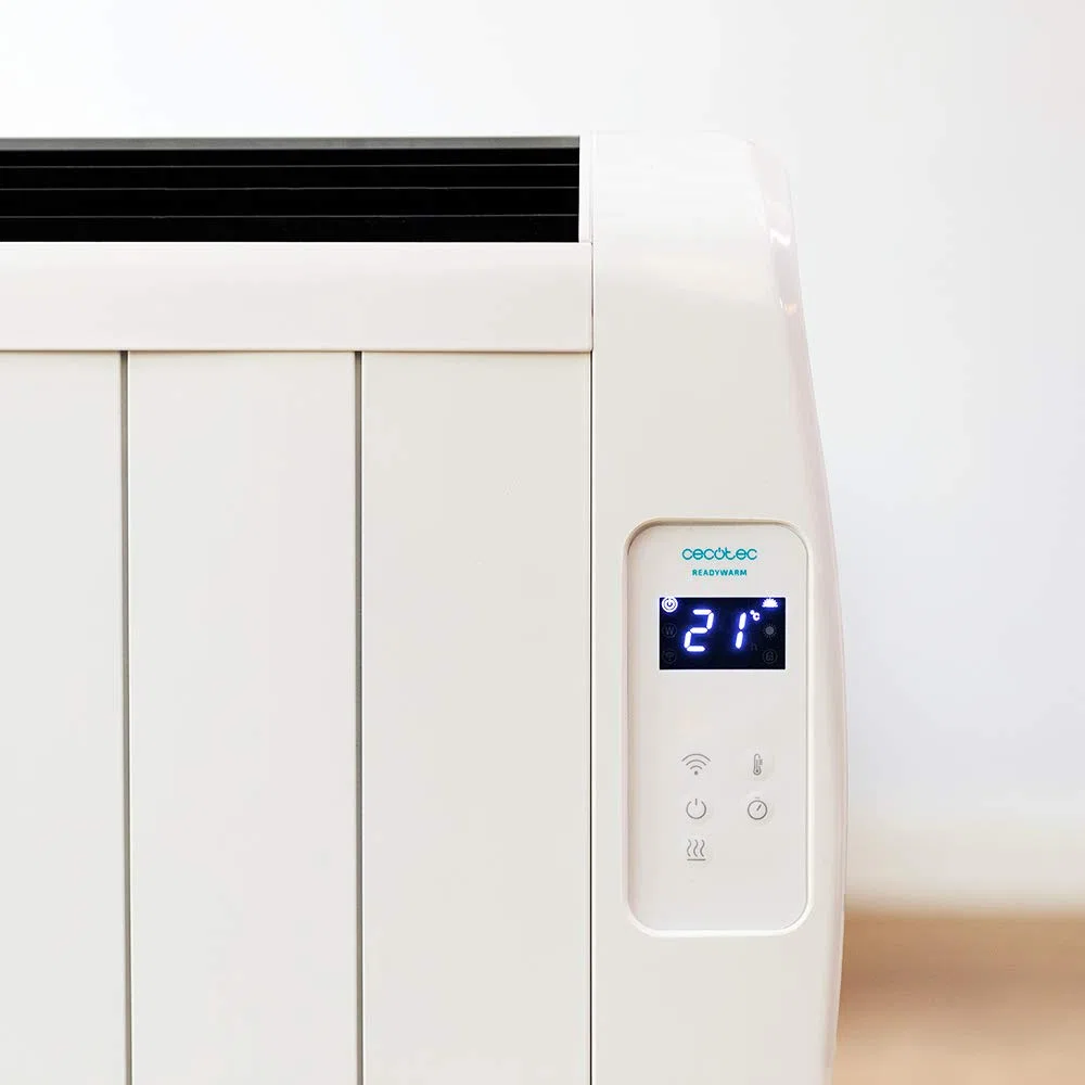 Cecotec Émetteur Thermique Ready Warm 1800 Thermal. 8 Éléments, 3 Modes de Fonctionnement, Minuterie, Télécommande sans Fil, Écran LED, 1200 W. (8 Module | Wi-Fi, Blanc)