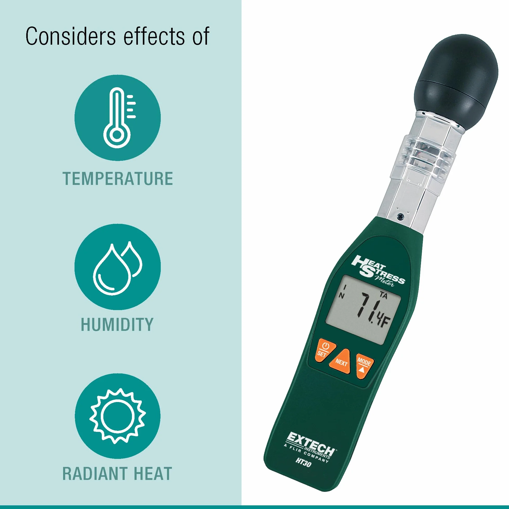 Extech HT30 Testeur De Contrainte Thermique WBGT
