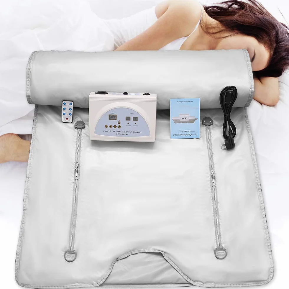 Couverture Sauna Portable – Détox, Amincissement & Relaxation Profonde – 180x80cm Matelas Thermique Intelligent avec Télécommande, Spa Domicile, Bien-être, Soulagement des Douleurs