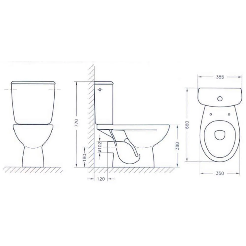 Pack WC à poser 3/6L ROCA SOPHIA sortie horizontale - Blanc