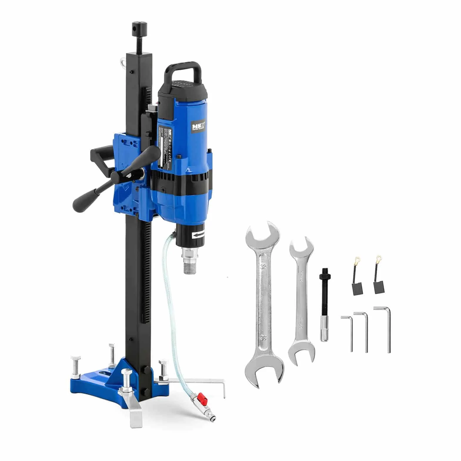 MSW Carotteuse Diamant Béton À Sec Eau Portative Perceuse MSW-DDM260 (4 000 W, 750 tr/min, ø 260 mm max., Système De Refroidissement Par Eau, Cordon Avec Protection PRCD)