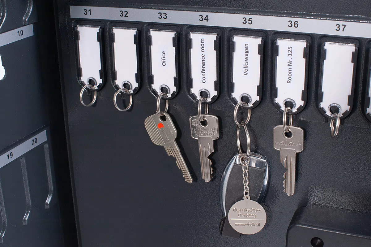 PAVO – Armoire à clés Haute sécurité Magnettag pour 50 clés – Gris foncé, 8013876